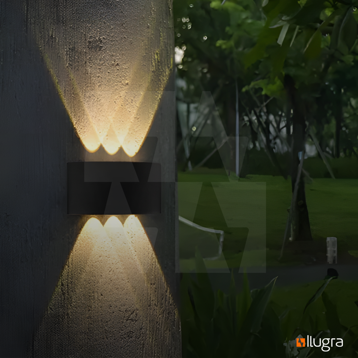 Arandela LED Externa 6W com Lente – 6 Fachos – Branco Quente 3000K – IP65