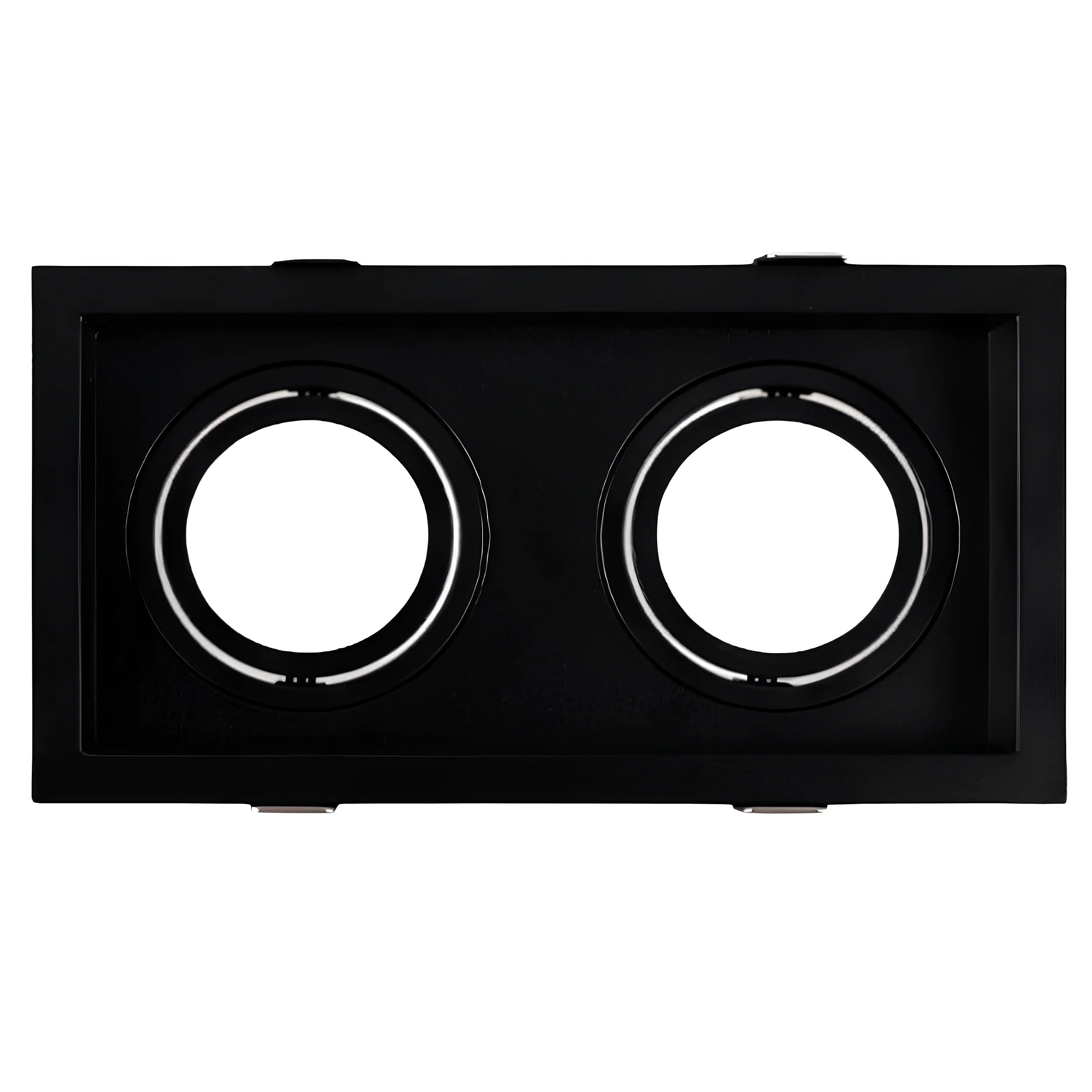 Spot Duplo MR16 de Embutir Recuado Direcionável com Soquete GU10 – Branco ou Preto