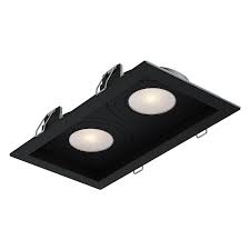 Spot Duplo PAR20 de Embutir Recuado Direcionável com Soquete E27 – Branco ou Preto