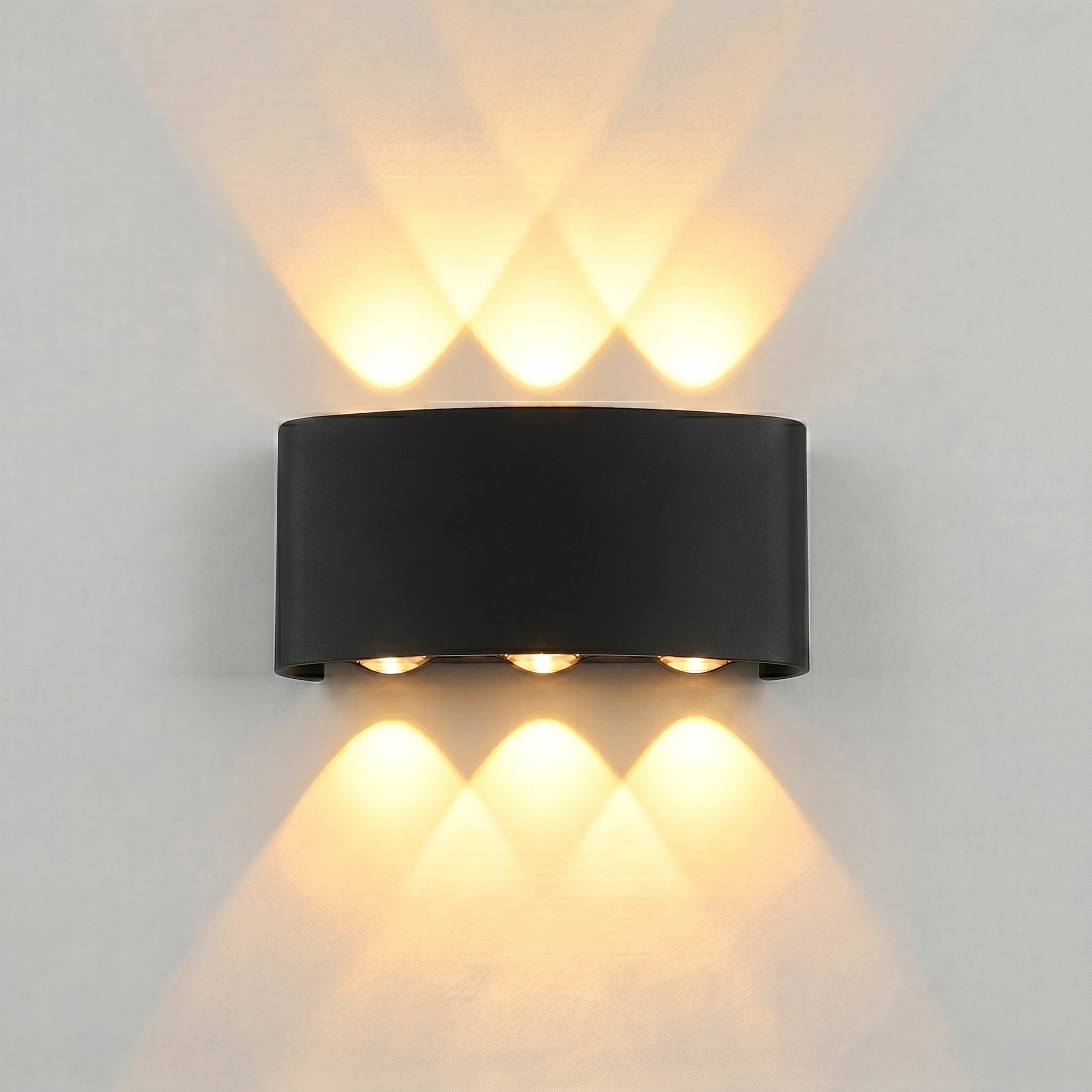 Arandela LED Externa 6W com Lente – 6 Fachos – Branco Quente 3000K – IP65