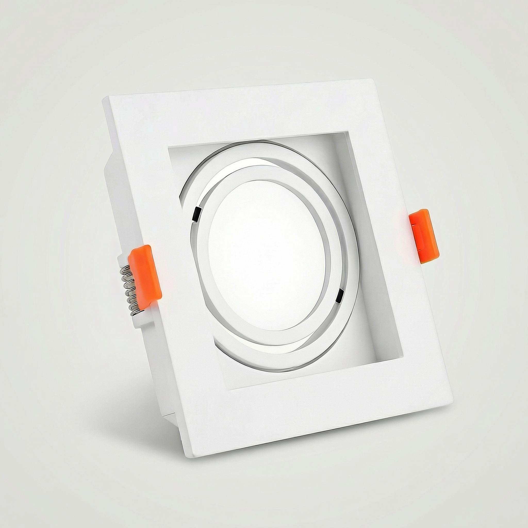 Spot Quadrado de Embutir PAR20 Recuado Direcionável com Soquete E27 – Branco, Preto ou Preto e Branco