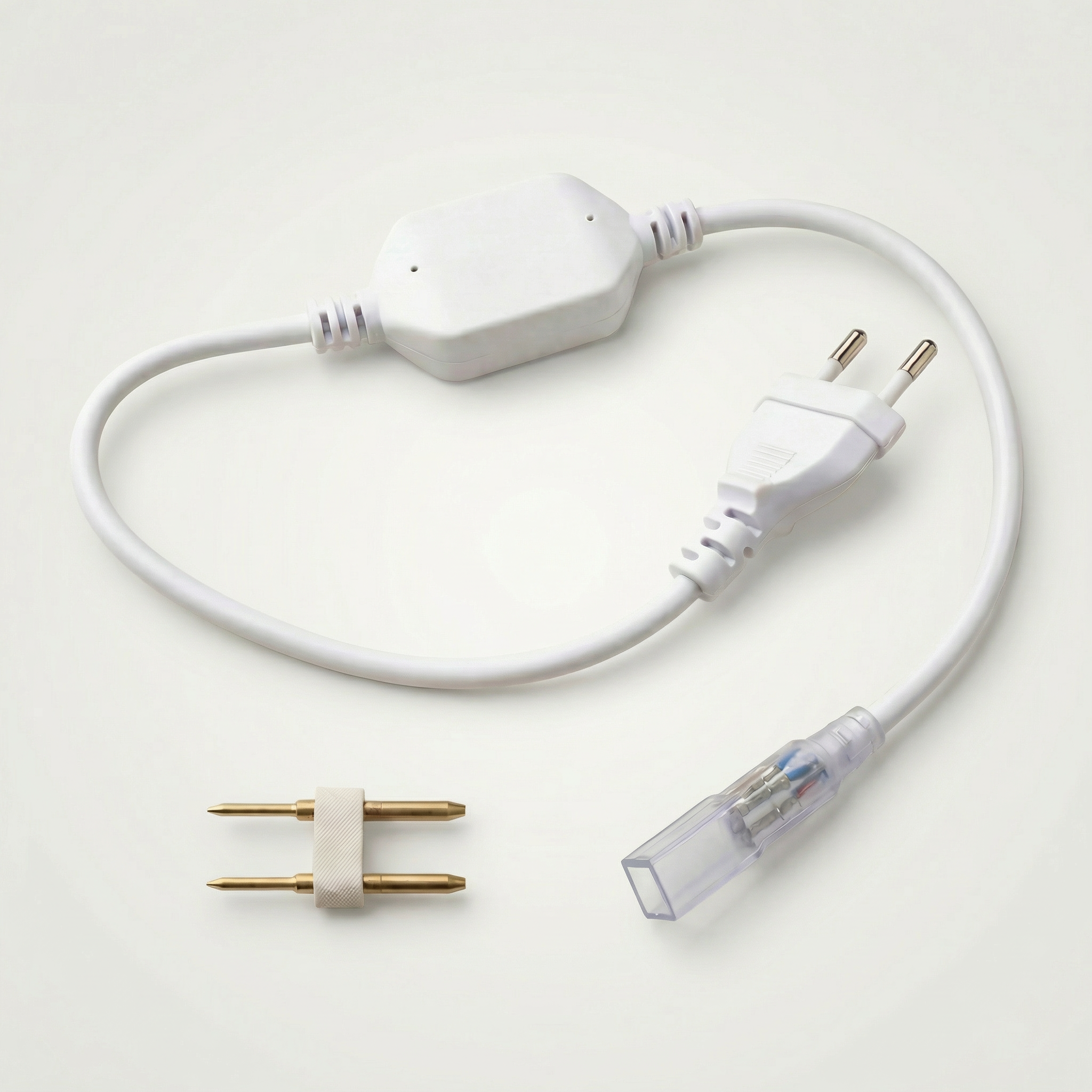 Rabicho Conector para Mangueira LED Chata 5050 – Alimentação Direta 110V ou 220V