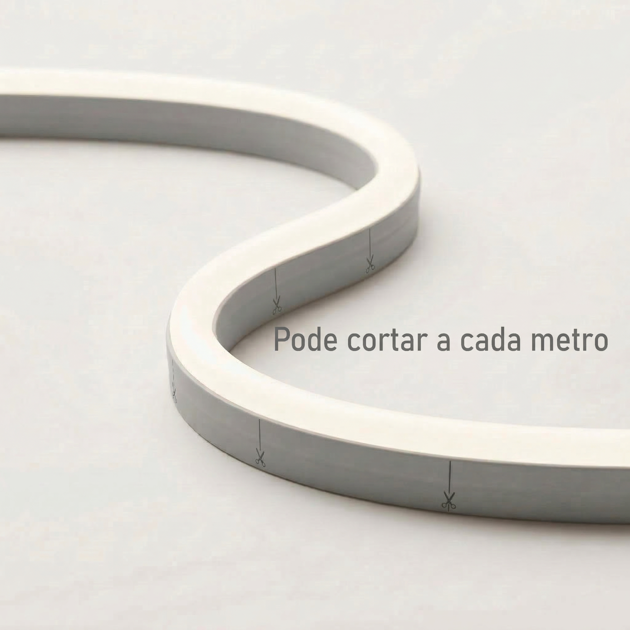Fita LED Neon Silicone 5m 12V IP65 – Iluminação Decorativa Flexível Alta Durabilidade