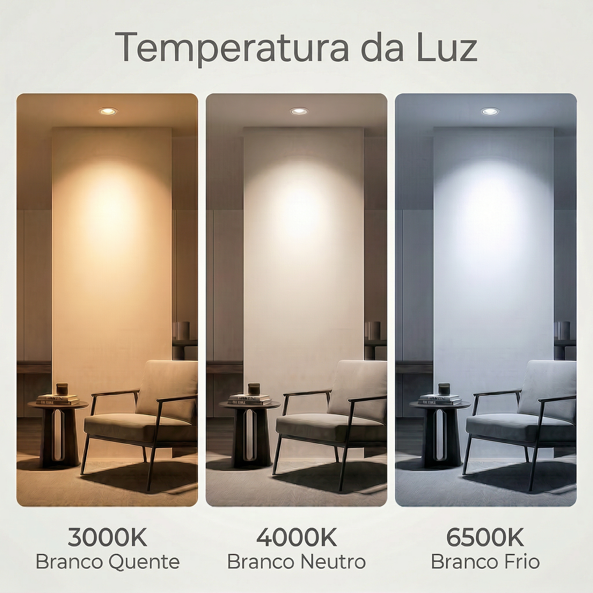 Lâmpada Dicroica LED MR11 GU10 6,5W Bivolt 525lm 38° - Branco Quente, Frio ou Neutro