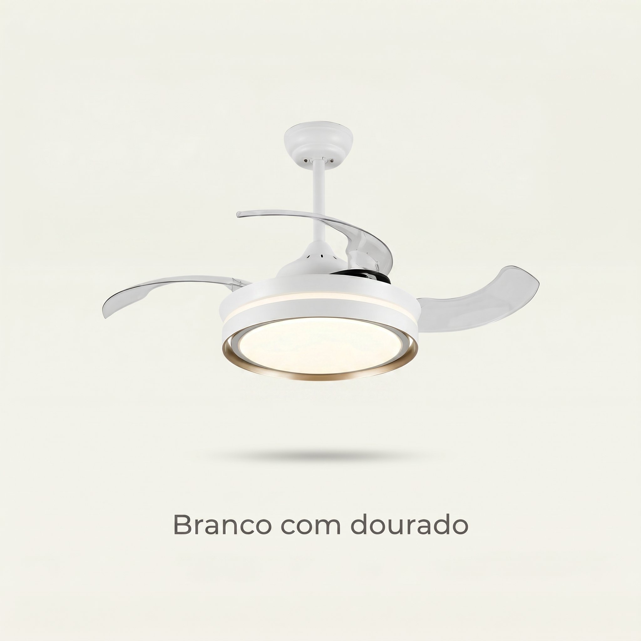 Ventilador de Teto Little Breeze 36” 30W LED - Com Pás Retráteis e Controle Remoto - Bivolt