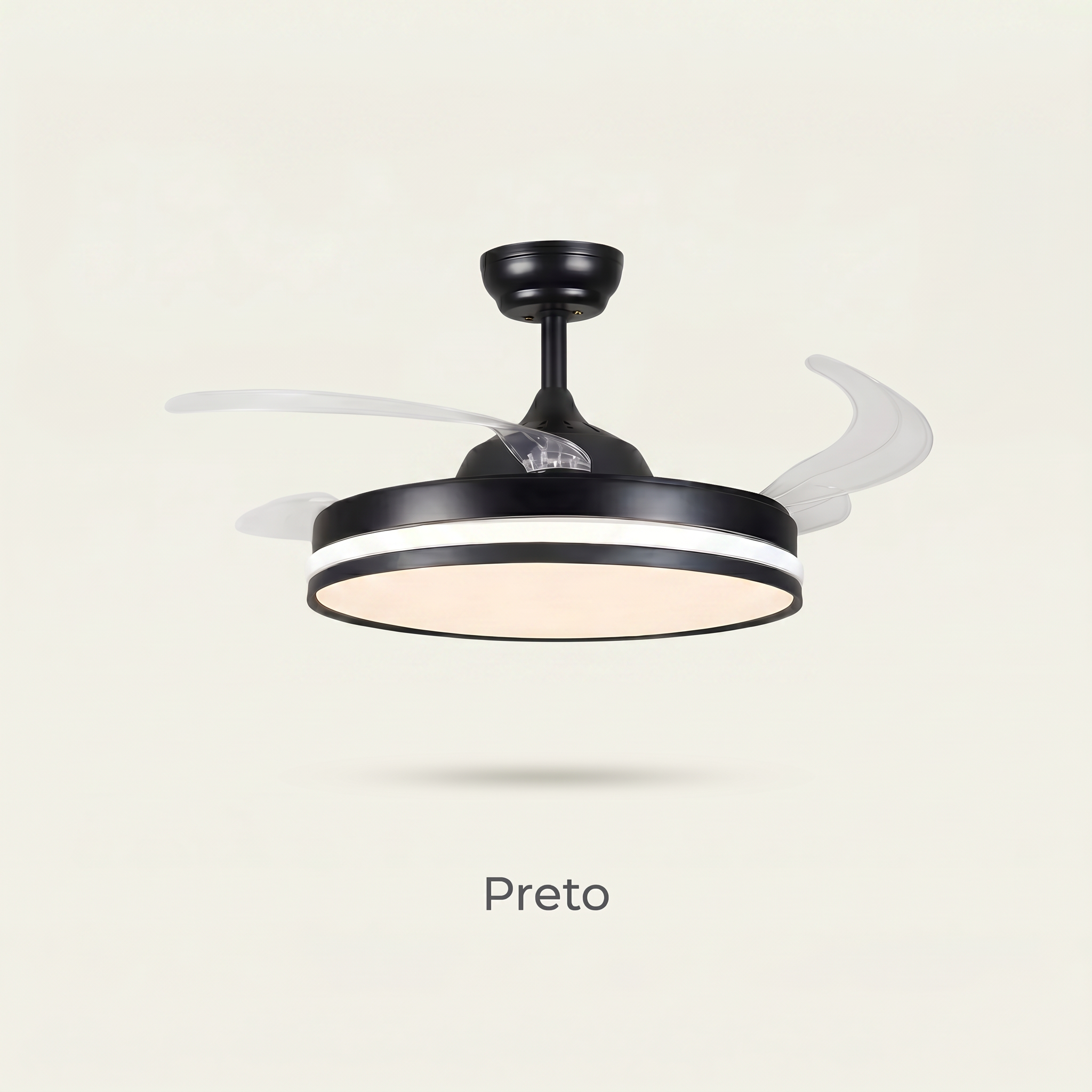 Ventilador de Teto Retrátil 42” Com Controle Remoto LED 30W - Bivolt