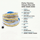 (rascunho) Fita LED 3528 240 LEDs/m 20W/m 12V IP20 – 5 Metros | Branco Frio, Neutro ou Quente | Alta Densidade 240D