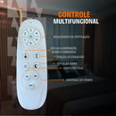 Ventilador de Teto com Controle Remoto Retrátil 4 Hélices Branco com Rose