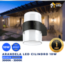 Arandela 10W Modelo BD6-10Y Lâmpada Branca com suporte Preto - Casa Led Mais