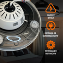 Ventilador de Teto Retrátil com Controle Remoto 4 Hélices Preto