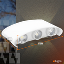 Arandela Externa Led 6w Lente 6 Fachos Branco 3000k Bivolt