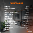 Painel 25w Embutir Bivolt Quadrado Slim - Branco Frio (6500k)