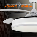 Ventilador de Teto com Controle Remoto Retrátil 4 Hélices Branco