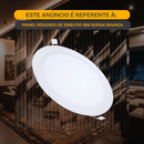 Painel Led 18w Embutir Redondo Aluminio 6500k Bivolt 110v/220v