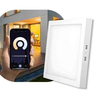 Painel Sobrepor 18W Quadrado Smart Wi-Fi