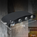 Arandela com 2 Focos e 8 Fachos - Efeito de Garagem para Uso Interno e Externo - 8W