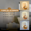 Luminária Arandela Led 8w Moderna Quadrada Bivolt 3 Cores