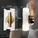 Kit 3 Arandelas  Stellare Led 14w Dourada Parede Interna