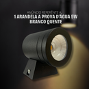 Arandela De Parede Titan 5w Branco Quente Alumínio Externa Bivolt