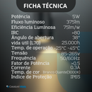 Arandela De Parede Titan 5w Branco Quente Alumínio Externa Bivolt