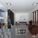 Kit com 3 Painéis Plafon LED de Embutir 18W Quadrado - Branco 20x20cm