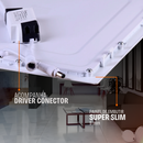 Painel plafon LED embutir quadrado 18w, branco frio, bivolt, 20x20 cm