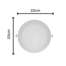 Painel Led 18w Embutir Redondo Aluminio 6500k Bivolt 110v/220v
