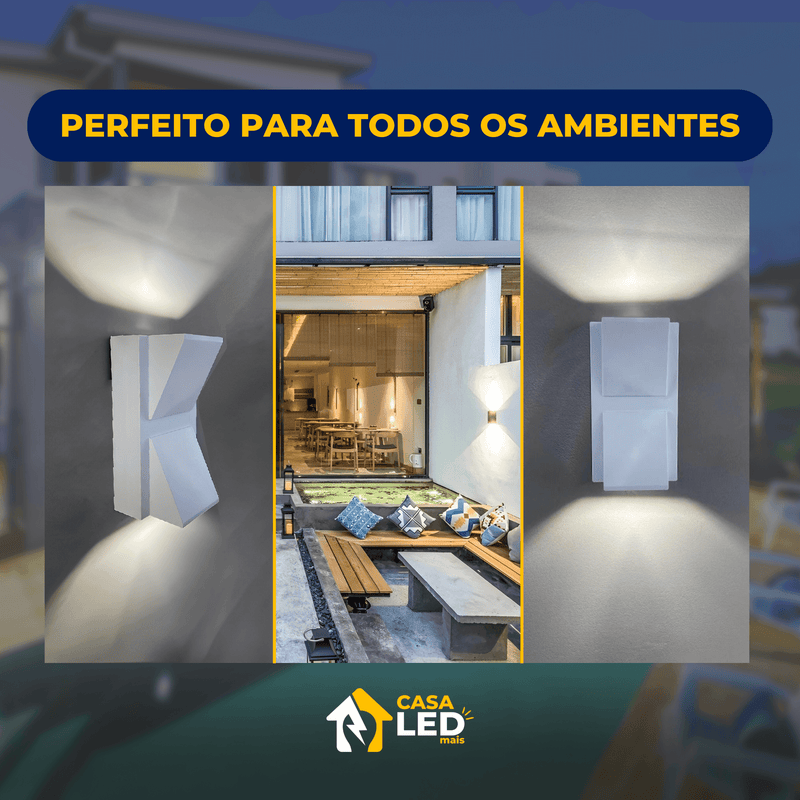 Arandela LED de 6W Modelo BD8-6Y - Iluminação Ecológica e Duradoura em Branco Quente - Casa Led Mais