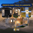 Arandela 10W Modelo BD6-10Y Lâmpada Branca com suporte Preto - Casa Led Mais