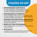 Fita LED RGB 10m Pisca Inteligente e Customizável com USB, Controle e App