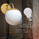 Arandela de Parede com 1 Globo - Iluminação Moderna e Elegante
