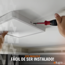 Painel Plafon LED 25W Quadrado Slim Sobrepor Branco Frio