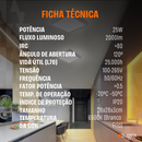 Painel Plafon LED 25W Quadrado Slim Sobrepor Branco Frio