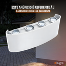 Kit com 3 - Luminária Arandela LED Preta - 8W - Parede Externa - 8 Fachos
