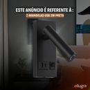 Kit 2 Arandela USB e USBC De Cabeceira Moderna Para Leitura