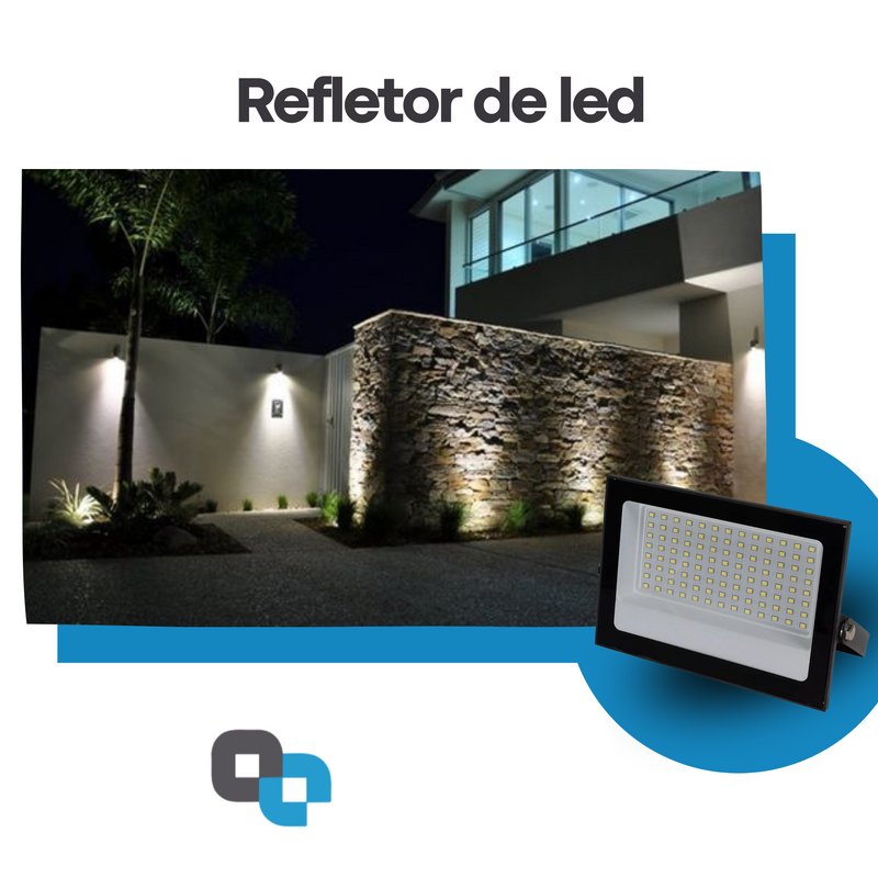 Refletor LED Holofote 100W Branco Frio à Prova d'Água - Alta Durabilidade