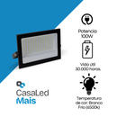 Kit 10 Refletores LED 100W - Alta Potência e Resistência à Água