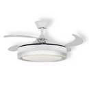 Ventilador de Teto Retrátil com 4 Hélices Cristal e Controle Remoto