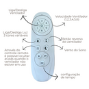 Ventilador de Teto Retrátil com 4 Hélices Cristal e Controle Remoto