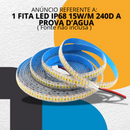Fita LED IP68 a Prova d'agua 5m Branco Quente - 240 LEDs/m, 12V, SMD 2835