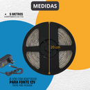 Fita LED IP68 a Prova d'agua 5m Branco Quente - 240 LEDs/m, 12V, SMD 2835