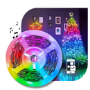 Fita LED RGB 10m Pisca Inteligente e Customizável com USB, Controle e App