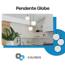 Pendente 3 Globos - Design Moderno e Sofisticado para Iluminação