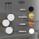 Pendente 3 Globos - Design Moderno e Sofisticado para Iluminação