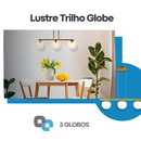 Lustre Globe com 3 Globos - Design Moderno e Sofisticado