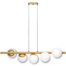 Lustre de Trilho com 5 Globos - Iluminação Moderna e Sofisticada