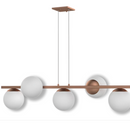 Lustre de Trilho com 5 Globos - Iluminação Moderna e Sofisticada