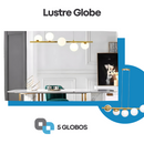 Lustre de Trilho com 5 Globos - Iluminação Moderna e Sofisticada