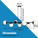 Lustre de Teto com 7 Globos - Design Moderno e Sofisticado