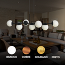 Lustre de Teto com 7 Globos - Design Moderno e Sofisticado